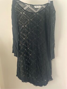 Boho Soul navy blue  Crochet Kimono Cover-Up